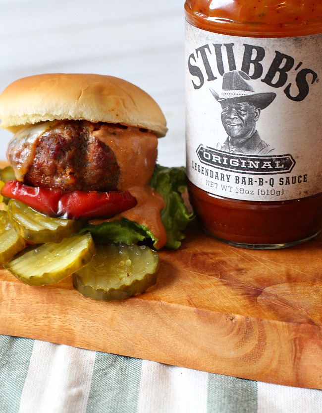 Buffalo Burger with Smoky BBQ Cream Sauce