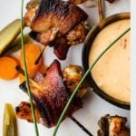 balsamic marinated bacon wrapped shrimp appetizer