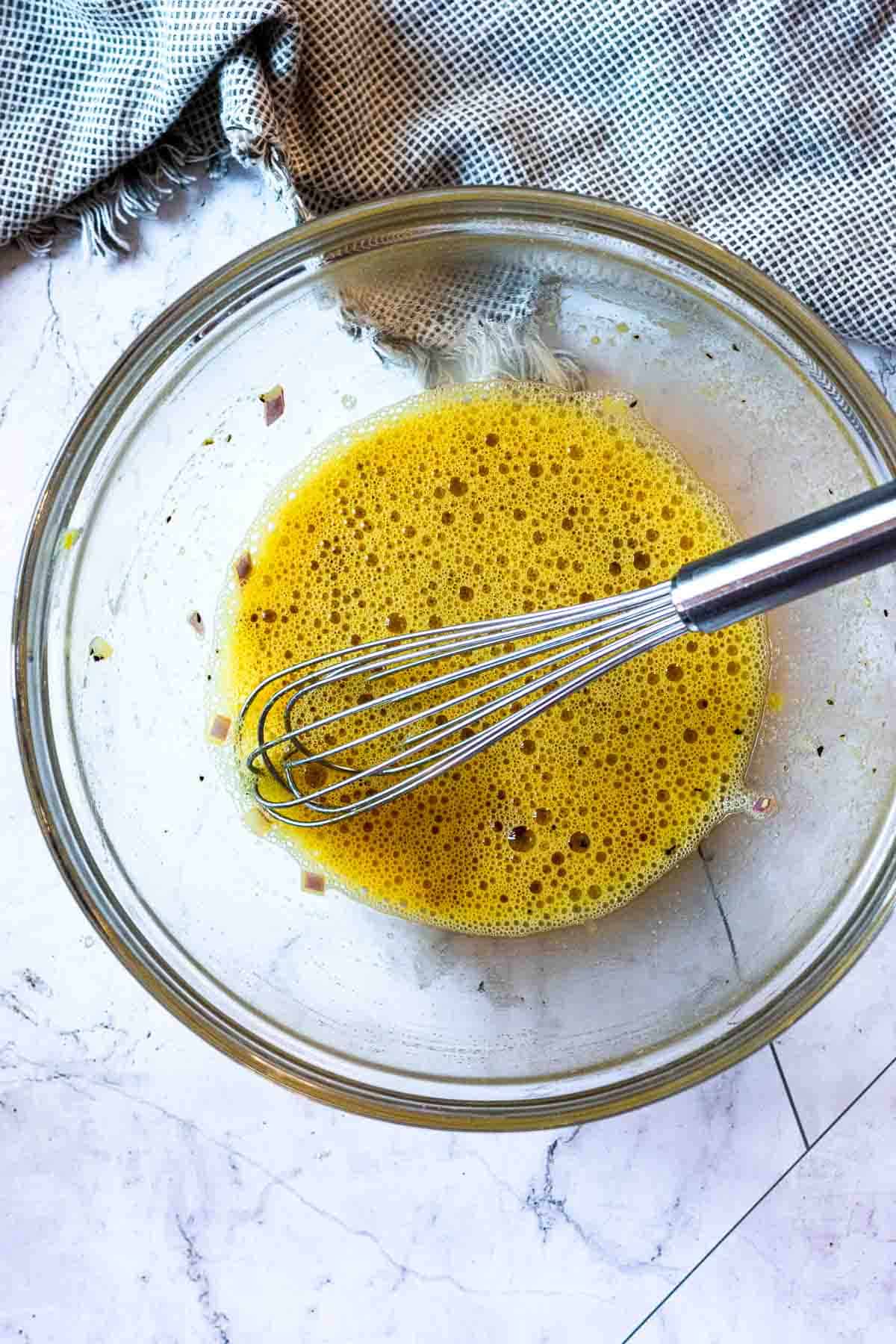 Step 1 to make Dijon vinaigrette.