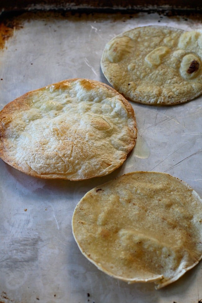 Easy way to make homemade tostada shells for homemade tostadas