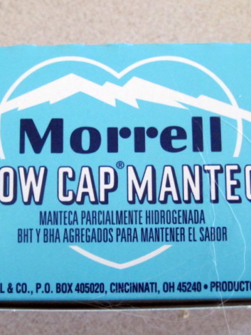 a 1 pound package of Morrell lard