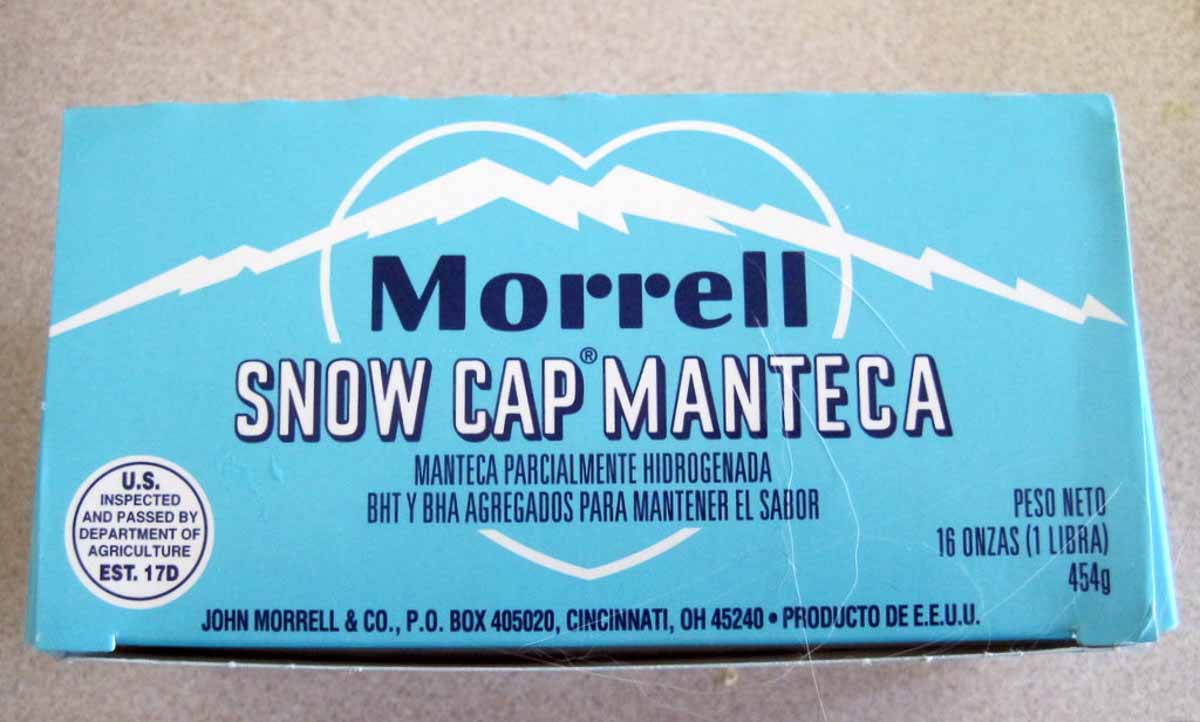 A box of Morrell packaged lard.