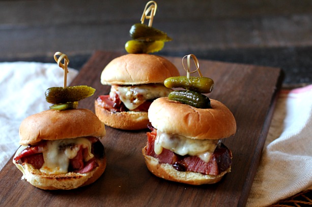 Instant Pot Glazed Corned Beef Sliders. An Irish inspired sandwich for St. Patriick's Day.