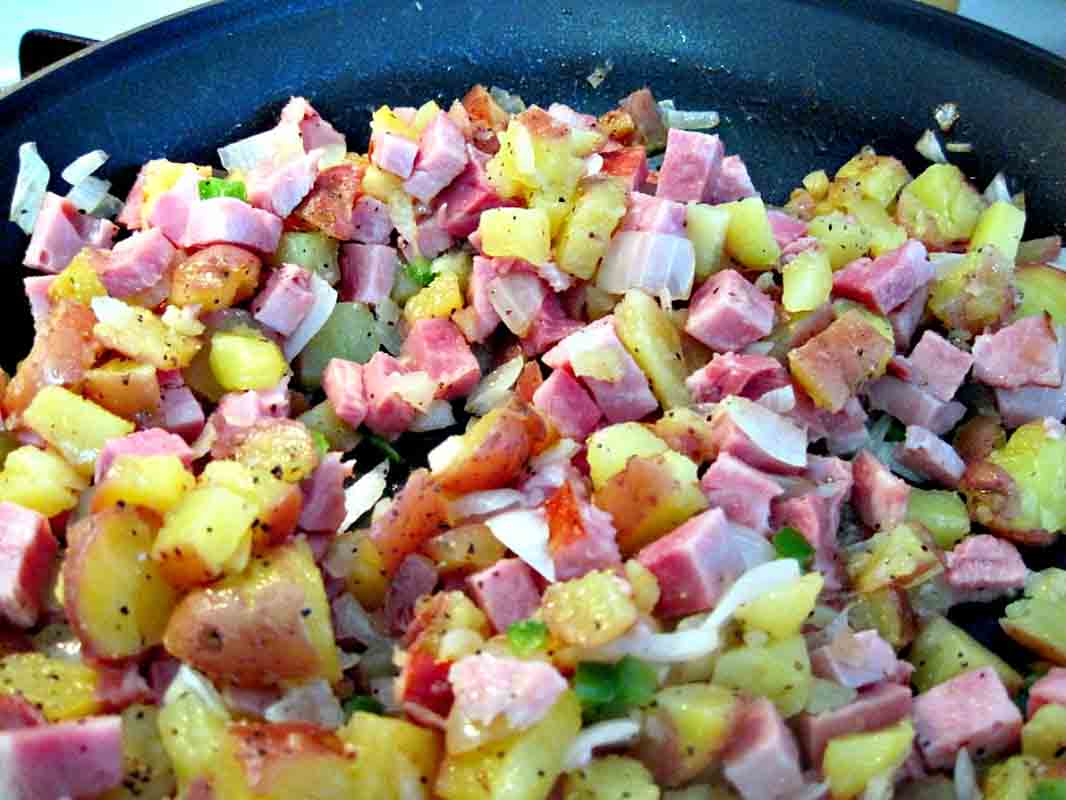 Ham hash made with left over ham.