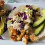 Tilapia Fried Fish Tacos with Hoisin Tarter Sauce