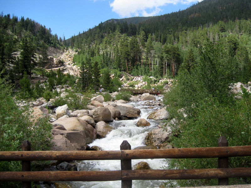 Camping at Rocky Mountain National Park. Alluvial Fan Area.