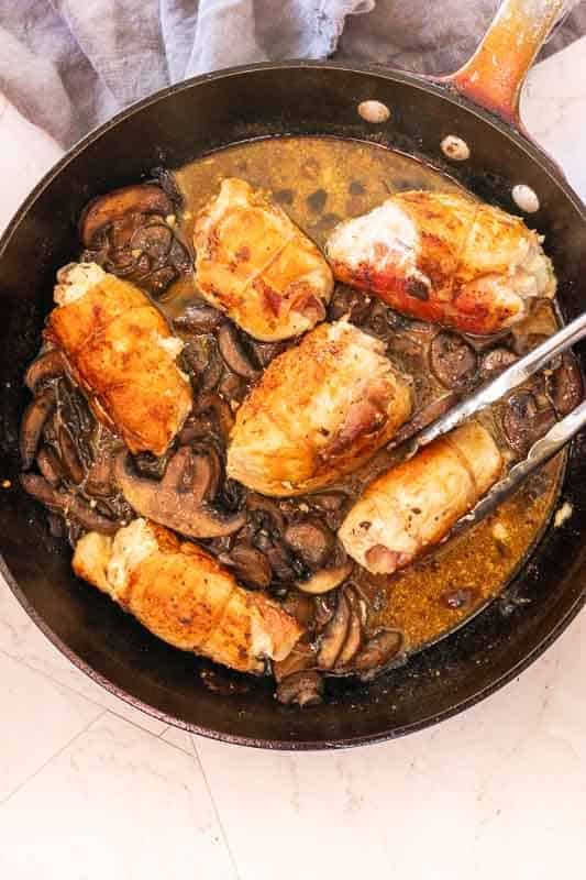 Step 7 to make Galliano Chicken with Boursin cheese.