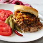 Crock Pot Colorado Chow Chow Pulled Pork Sandwiches. A delicious way to feed a crowd.