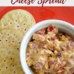 smoky pimento cheese spread with crackers