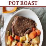 old fashioned roast beef dinner with carrots and potatoes