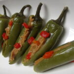 Stuffed Pickled Jalapenos with peanut butter. An exciting appetizer recipe.