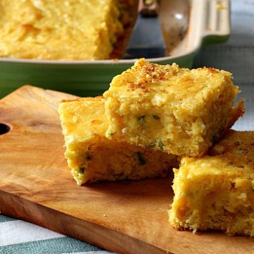 Super moist jalapeno buttermilk corn bread recipe. You'd swear there was pudding in the recipe.