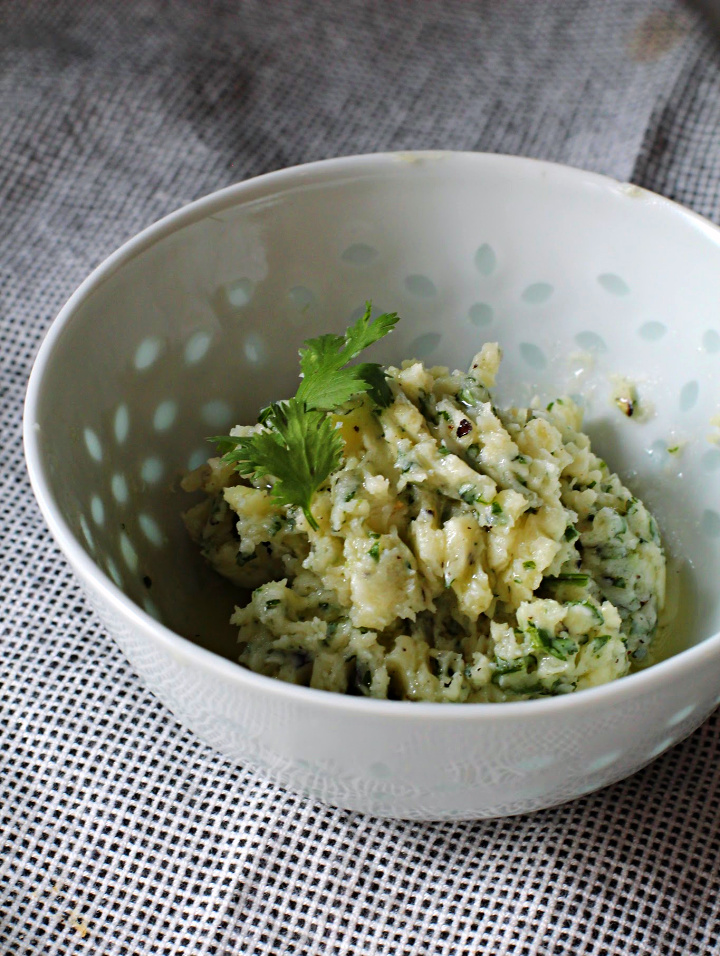 Cilantro Lime Butter for Spice Rubbed Salmon
