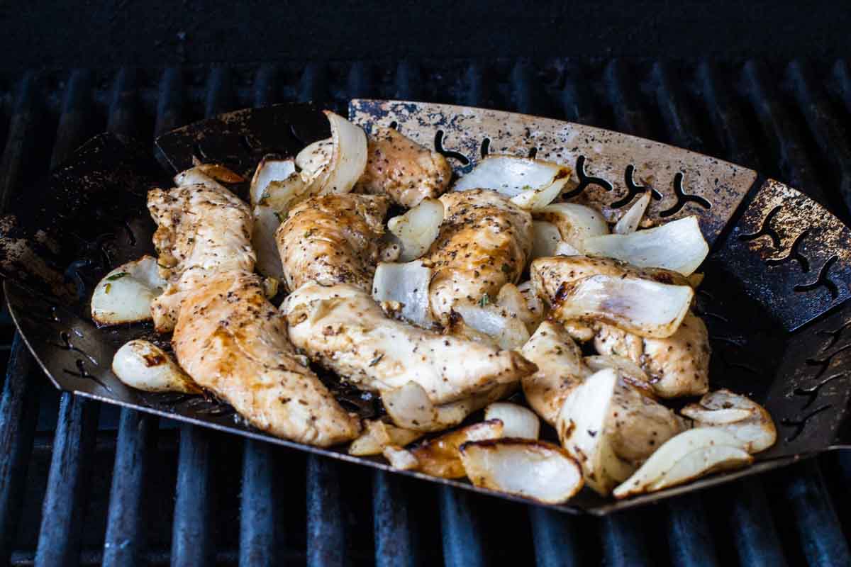 How to cook chicken tenders on the grill.