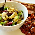 Old Fashioned four bean salad using 4 cans of beans.