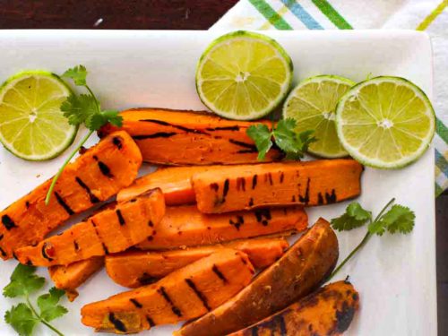 Grilled Sweet Potato Fries - Eating by Elaine