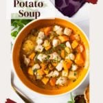 Chicken sweet potato soup easy and inexpensive