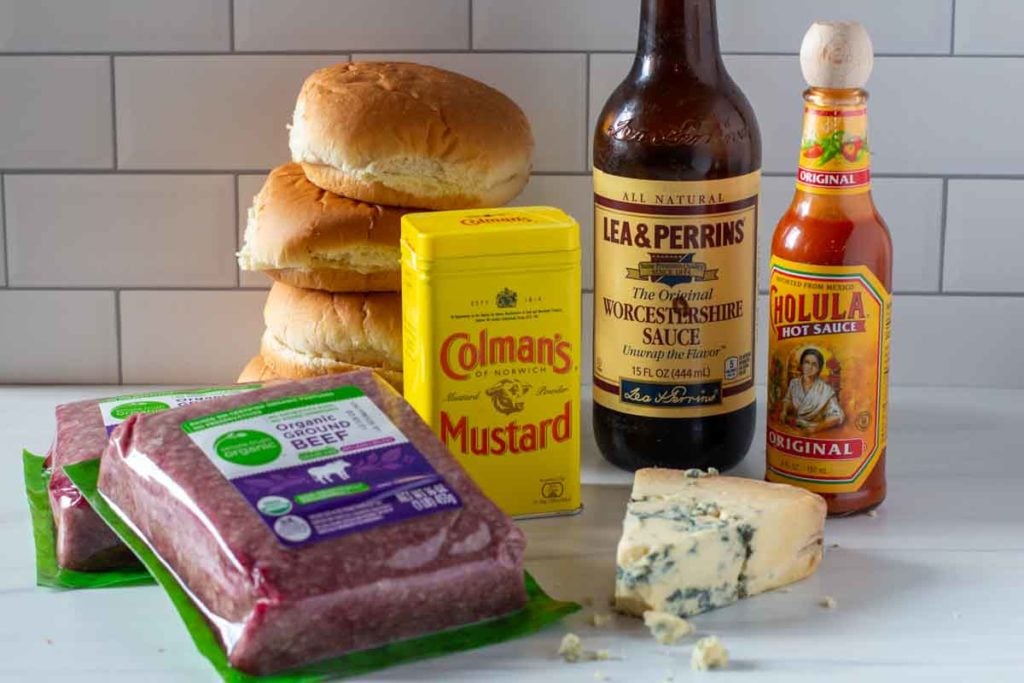 ingredients to make blue cheese hamburgers