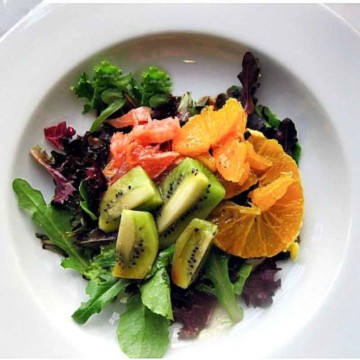 Citrus Salad with Grapefruit Oranges and Kiwi.