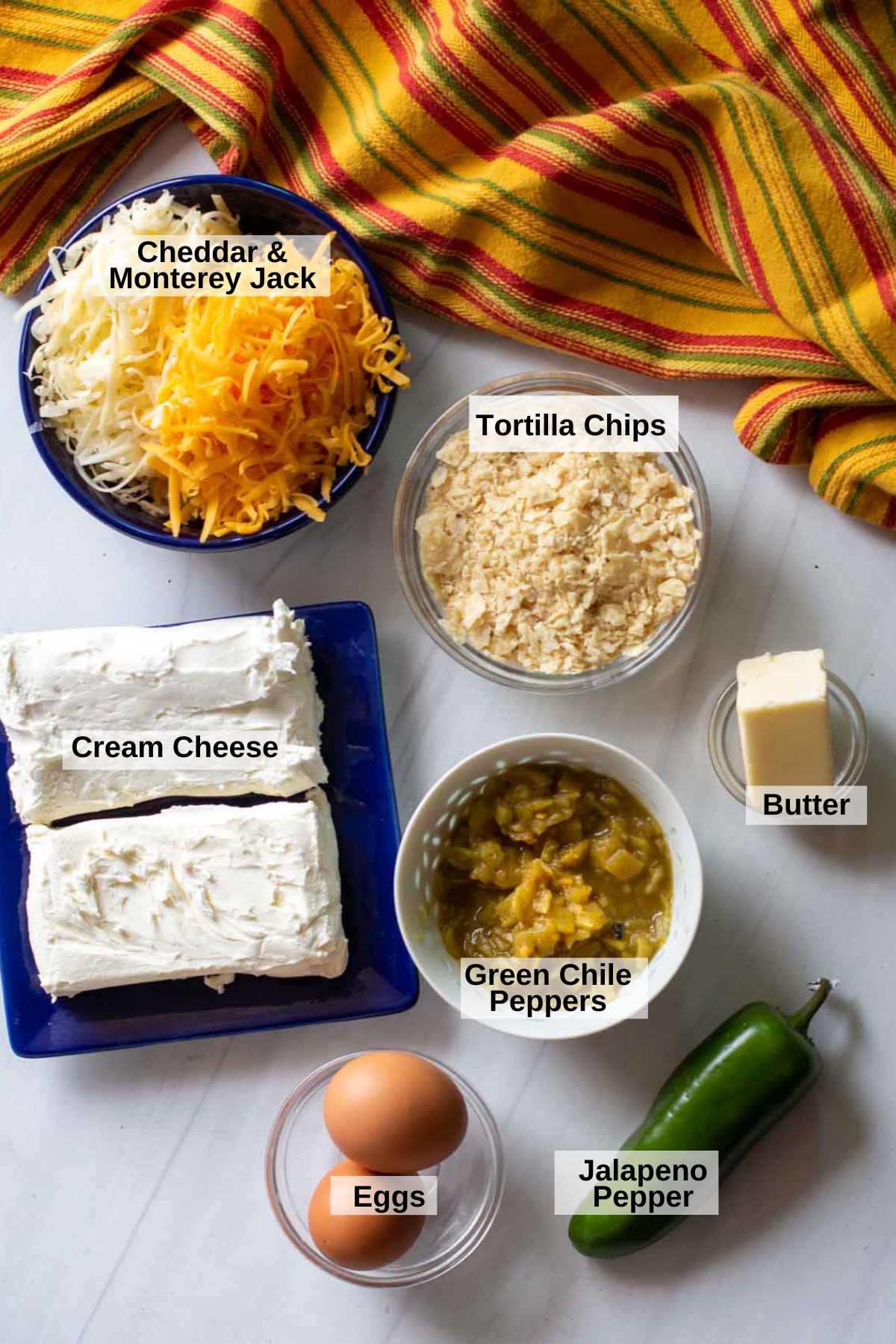Ingredients to make Mexican Cheesecake.