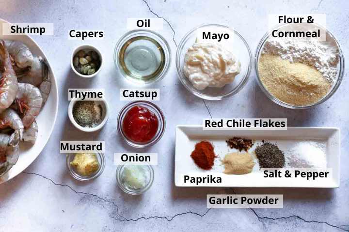 Ingredients to make Shrimp Remoulade
