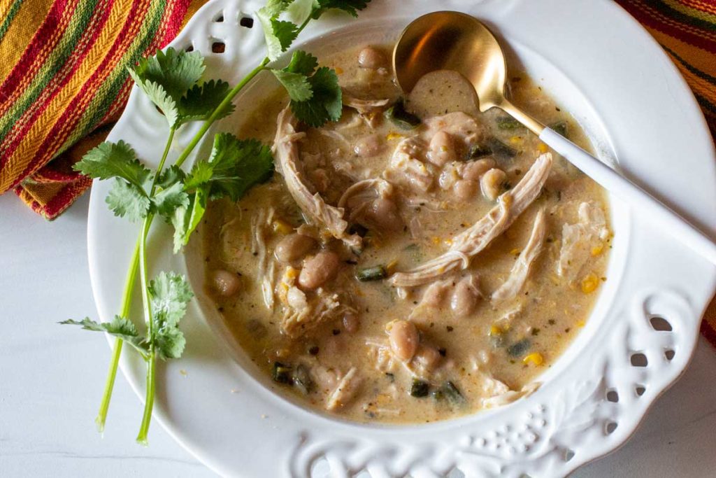 Chicken soup with rotisserie chicken.