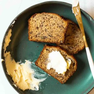 Old fashioned banana nut bread using buttermilk.
