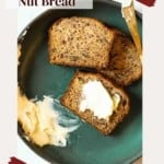 Old fashioned banana nut bread pinterest image.