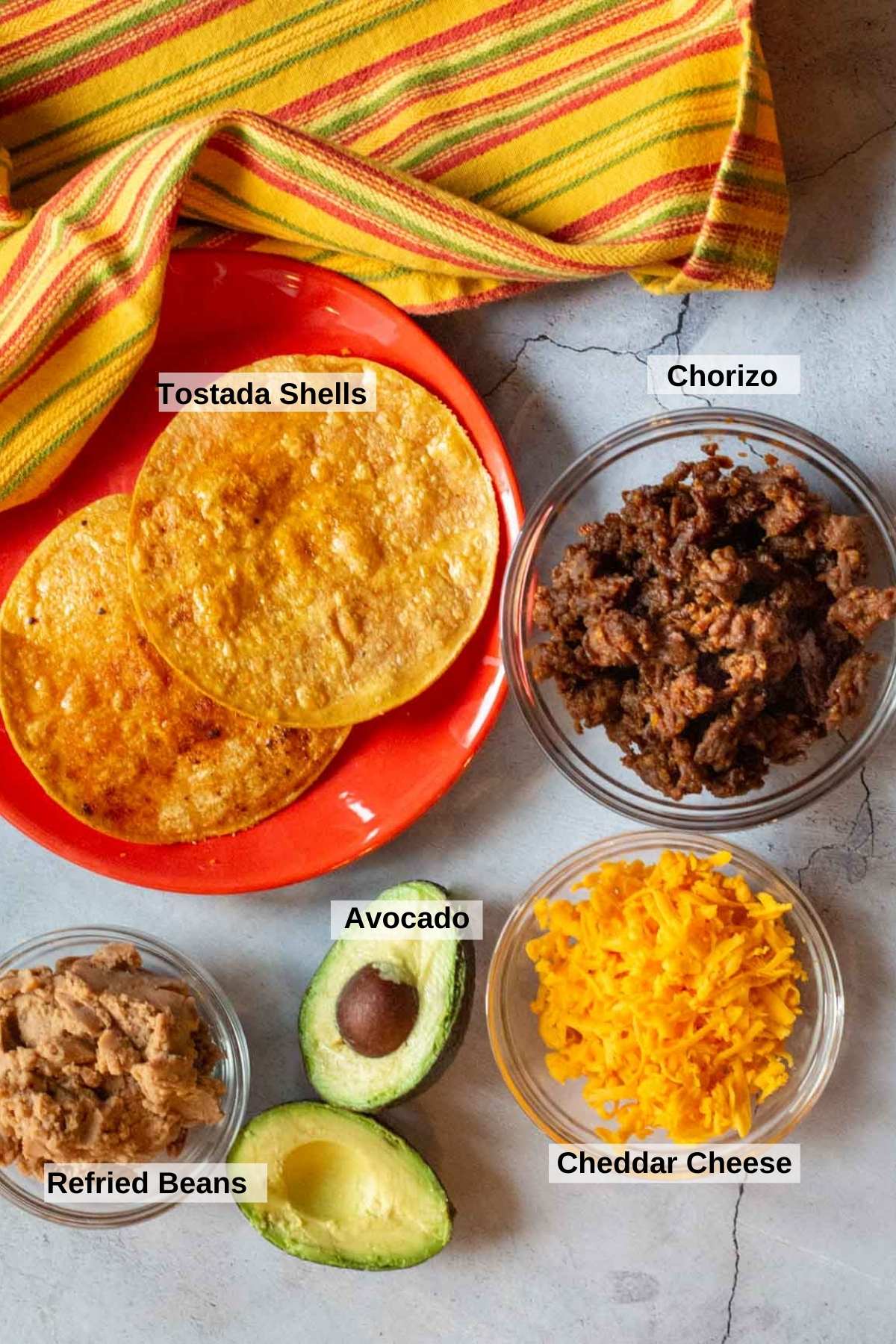 Ingredients To Make The Best Tostada.