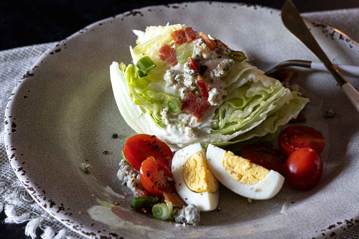 Wedge salad with saison buttermilk ranch dressing.