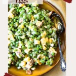 Pea Salad with Eggs Pinterest image.