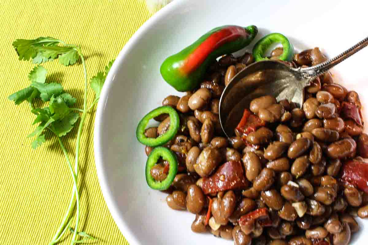 Bolita Beans recipe with smoked paprika and jalapeno.