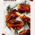 Apples on Horseback Apple Appetizer pinterest image.