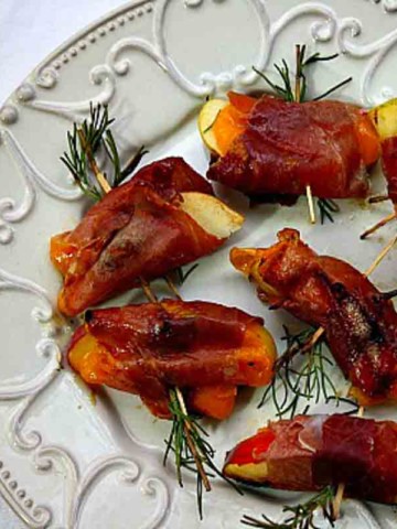 Apples wrapped in pancetta appetizer recipe.