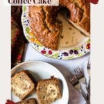 Banana coffee cake pinterest image.