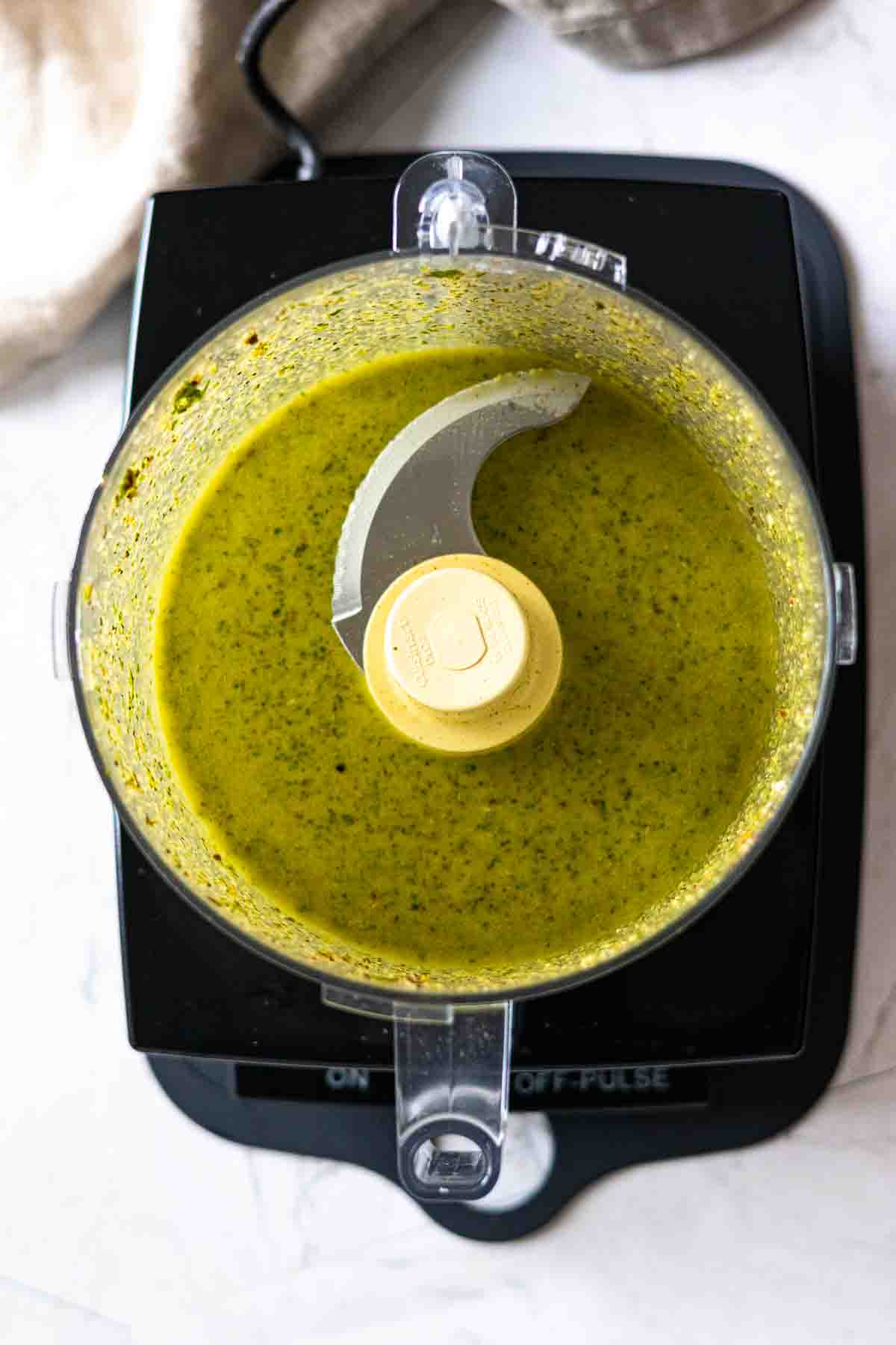 Step 2: blending ingredients to make seasoning for a prime rib.