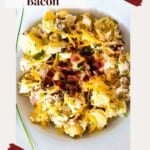 Loaded Baked Potato salad pinterest image.