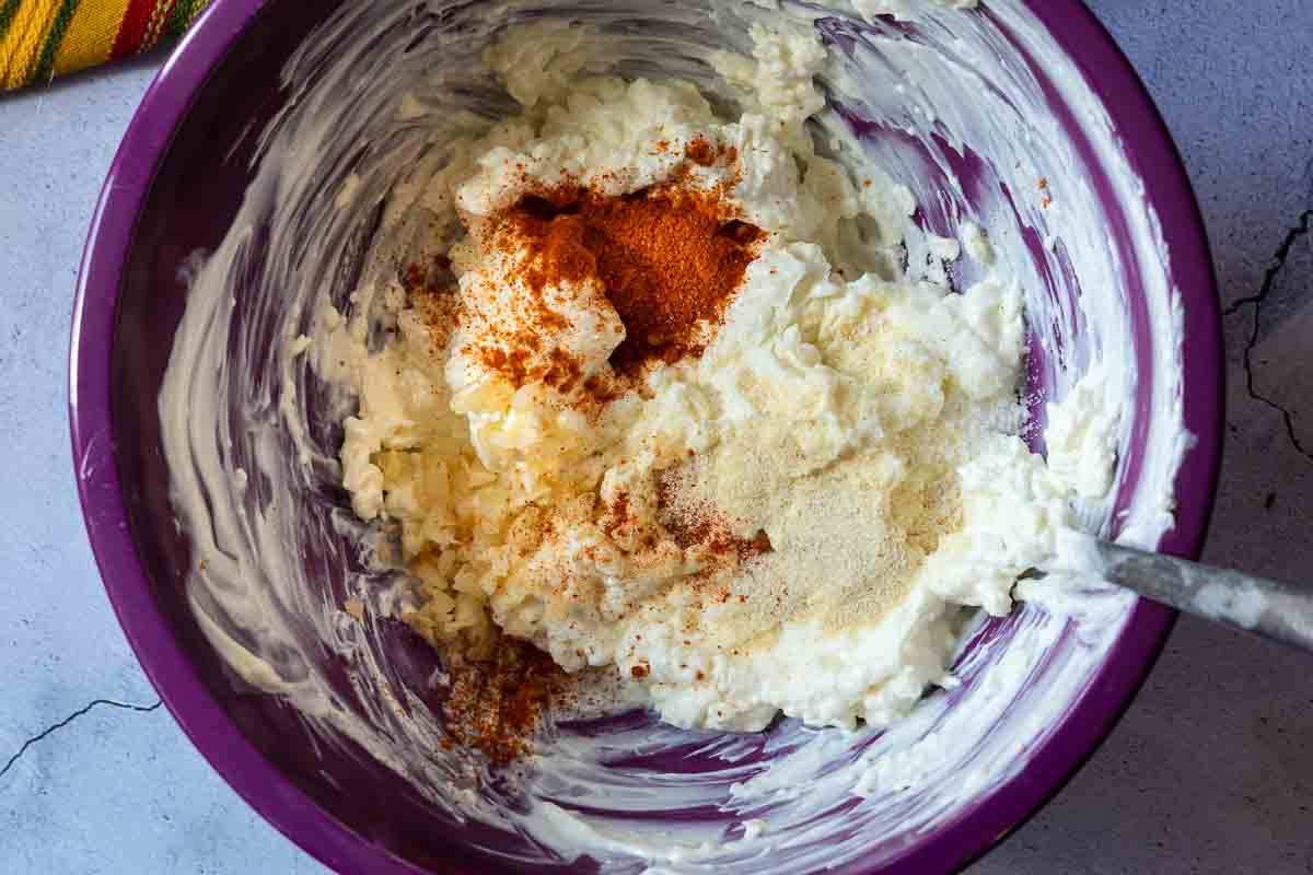 Step 1 to make Hatch Green Chile Dip