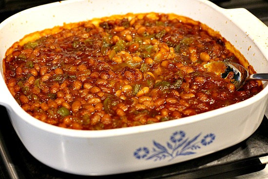 Baked Beans made with Pork and Beans
