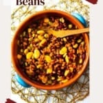 Calico beans pinterest image.