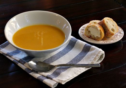 Non Dairy Butternut Squash Soup with Apple