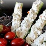 Cream Cheese and Olive Celery Sticks Appetizer