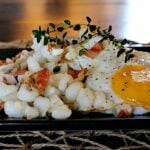 Hominy and Eggs for an easy Mexican breakfast recipe.