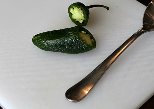 easy way to deseed and devein a jalapeno