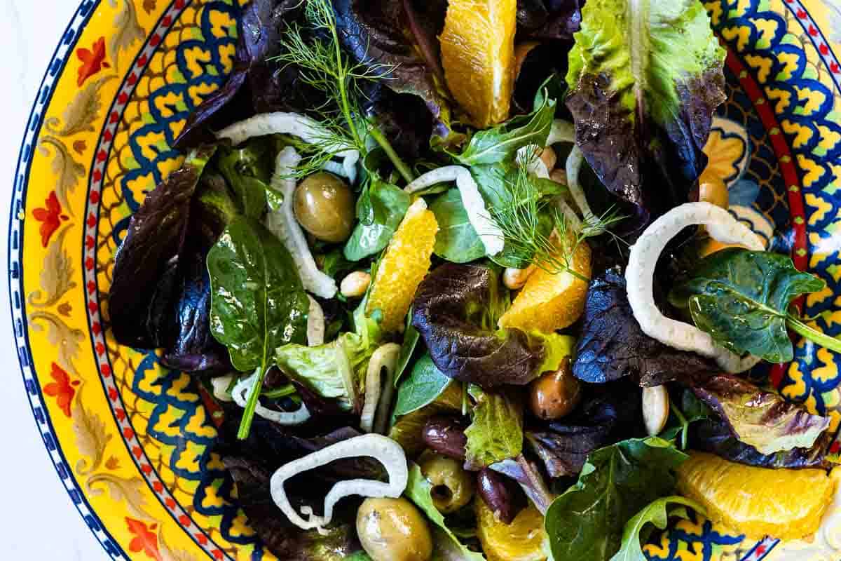 Spanish salad side dish for paella.