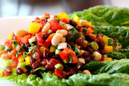 Cucina Bean Salad. A side dish to show off the colors of Summer