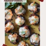 Chorizo stuffed mushrooms pinterest image.