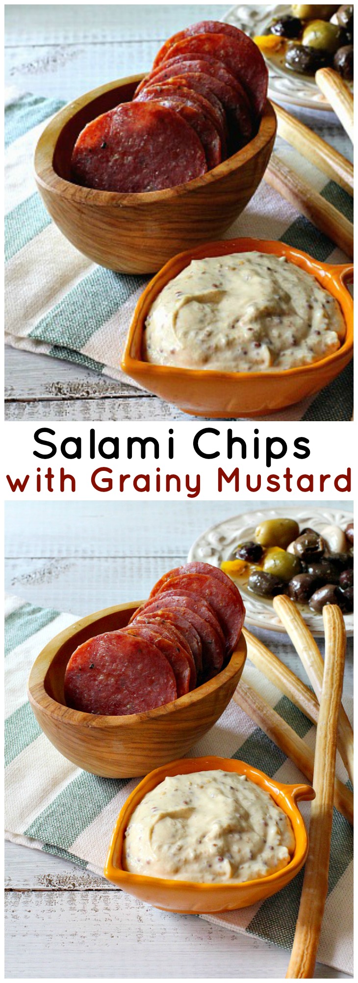 Salami Chips With Grainy Mustard Sauce | Cooking On The Ranch