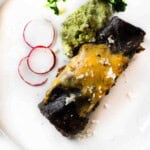 Ground Beef Red Chile Sauce Enchiladas.