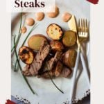 Best grilled ribeye steaks recipe with spicy mustard sauce.